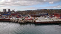 Grönland, Nuuk, Ansicht vom Schiff