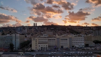 Haifa, Stadtansicht beim Sonnenuntergang