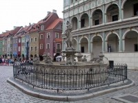 Posen, Poznań,  Proserpina Brunnen vor dem Rathaus