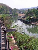 Sai Yok, die original Bahnstrecke am "River Kwai" (Khwae Noi) in Richtung Burma