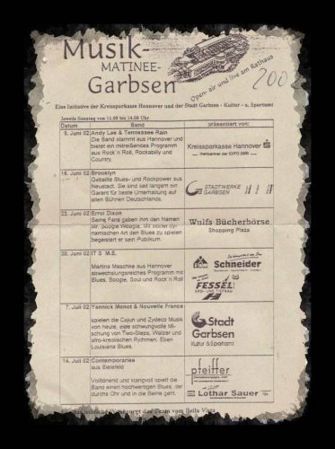 Programm der Musikmatinee Garbsen2002