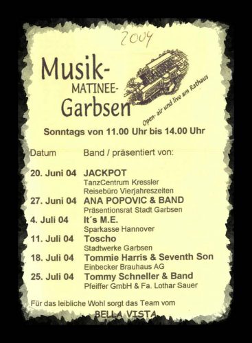 Programm der Musikmatinee Garbsen2004