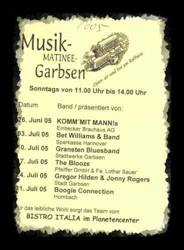 Programm der Musikmatinee Garbsen2005