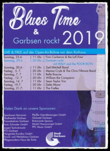 Programm der Blues Time Garbsen 2019