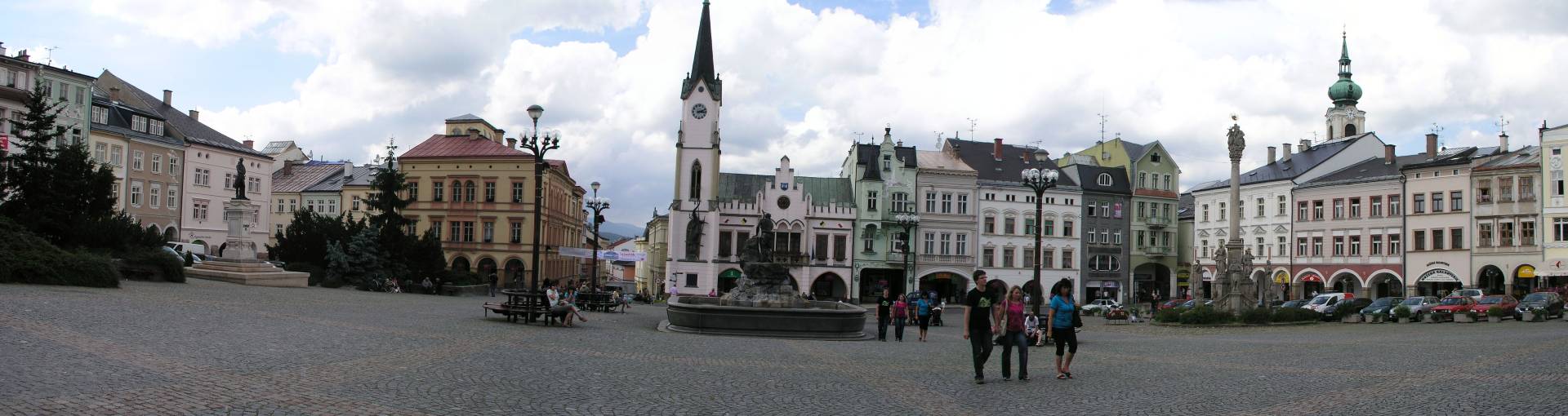 Trautenau, Panorama am Marktplatz